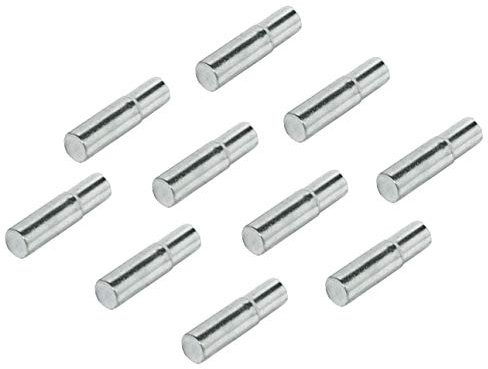 Gedotec Tablarträger für Regalsystem Fach-Bodenträger Küche Regalstütze für Regal-Möbel - H3113 | Bohr-Ø 5 mm | Stahl vernickelt | 50 Stück