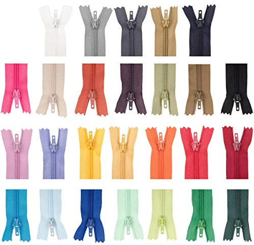 Nylon Cerniere Lampo Chiusure lampo per Borse, Set di Chiusura Lampo Colorata in 26 Colori Diversi,Cerniere a spirale in nylon multicolore per Tessuto/Vestito/Zaino/DIY