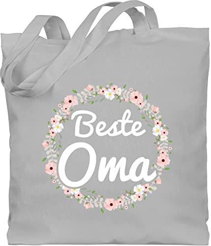 Baumwolltasche - Taschen - Beste Oma I Geschenk Oma Geschenkidee Omi Beste - Unisize - Hellgrau - geschenke für uromas gifts for grandmas omas om beutel omatagsgeschenk grandma gift großmutter