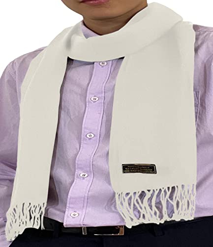 CJ Apparel Off-weiße Herren Einfarbiges Design Mode-Strickschal Schal Herbst Apparel Zweite Wahl NEU