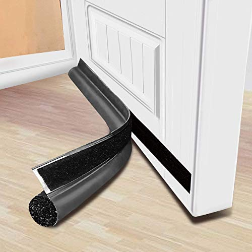 Ram® Black Large Door Draft Excluder Draught Window Insulation Draft Excluder 95CM