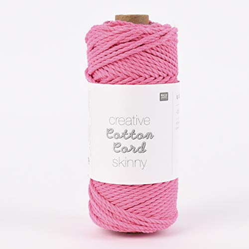 Rico Design Creative Cotton Cord Skinny Häkelgarn 55 m 3 mm 100% Baumwolle