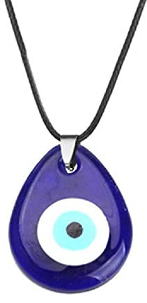YITAIYUAN Evil Eye Pendant Necklace Resin Leather Rope Chain Turkish Protect Lucky Necklace for Women Men Gifts blue eye necklace silver