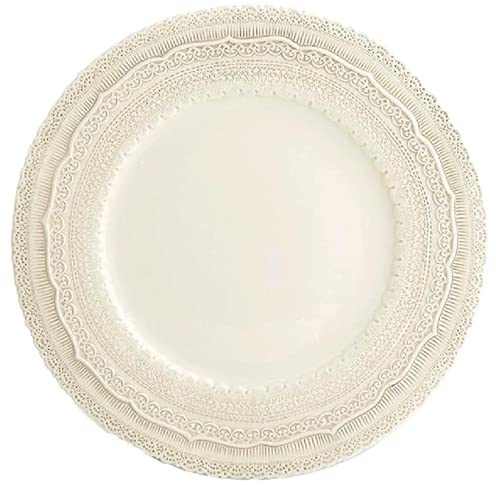 Sottopiatto in ceramica, colore crema ThePure. Switzerland