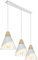 TOKIUS 3-flammig Pendelleuchte Vintage Industrielle Hängelampe mit Holz Retro Deckenlampe E27 Hängeleuchte für Esszimmer Küche Schlafzimmer, 25cm (Weiß, Typ B)