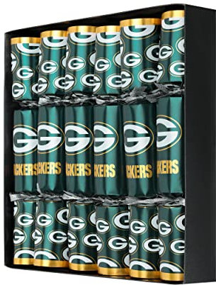 FOCO Green Bay Packers NFL Amerikanischer Fußball Packung mit 6 Weihnachtsfeier Gefälligkeiten