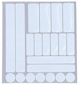 Adesivi Catarifrangenti Per Biciclette, MoreChioce 21 Pezzi Adesivi Catarifrangenti Bici Avvertenza Riflettenti Adesivi Adesivi Riflettenti Per Ciclismo Nastro Catarifrangente Adesivo Bici,Bianco