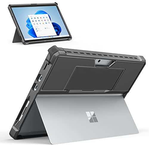 MoKo Hülle Kompatibel mit Microsoft Surface Pro 8 mit 13 Zoll 2021,Plata | All In One Schutzhülle, Handschlaufe, Präziser Schnitt, Kompatibel mit Type Cover Tastatur