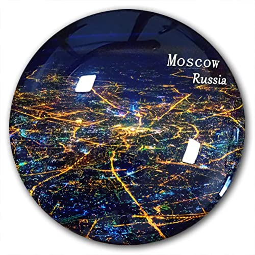 Kühlschrankmagnet in Russland, Moskau, dekorativer Magnet, Reise-Souvenir, Kristallglas