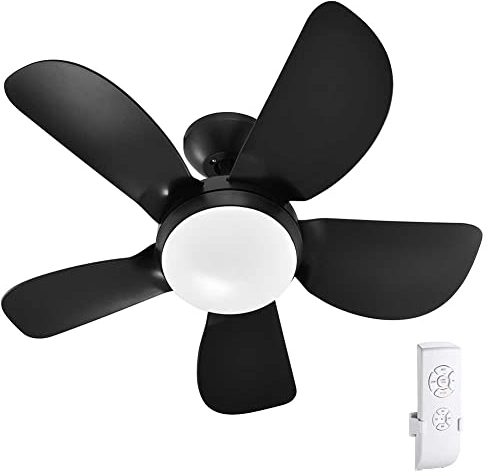 BAKAJI Ventilatore Lampadario da Soffitto 5 Pale in ABS con Lampada Plafoniera 60 LED 20W in PMMA 3 Velocità Inversione Rotazione Funzione Timer Luce Cambio Colore e Telecomando Diametro 76cm