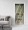 MyMaxxi - Tür bekleben mit Türtapete Türposter Selbstklebend 90x200 Retro Holztür - Türfolie mit Premium Glanzeffekt - Türaufkleber metallic Silberfolie - Türklebefolie vermoost alt grün