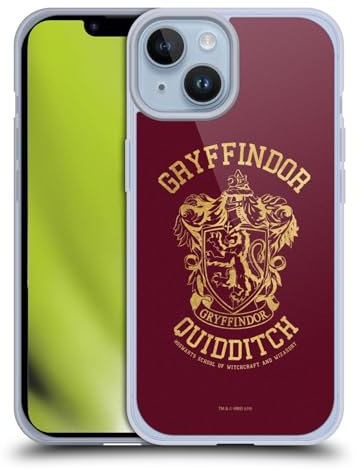 Head Case Designs Offizielle Harry Potter Gryffindor Quidditch Deathly Hallows X Soft Gel Handyhülle Hülle kompatibel mit Apple iPhone 14