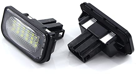XENITE Heckleuchte Kennzeichen 2 Stücke Weiß - Kennzeichenbeleuchtung Für W203 Auto Nummernschild Lampe Für W203 4Türer 2001-2007