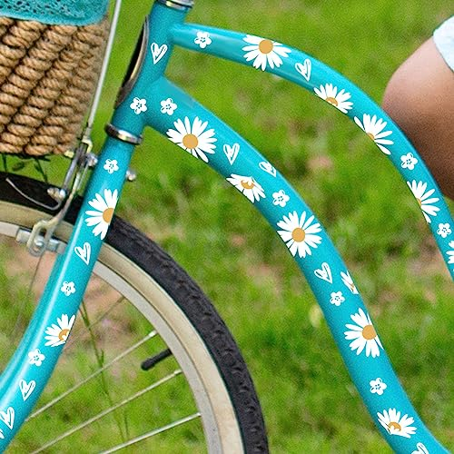 FANXIYA Blumenaufkleber Wandtattoo Flower-Power Wandsticker Blüten Fahrrad Mädchen Blumen Fahrradaufkleber für Roller Notebook Laptop