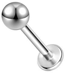 ZS ASTM F136 Titan-Piercing-Schmuck für Conch, Tragus, Helix, Lippe, Labret, Ohrläppchen, hypoallergen, Innengewinde, flache Rückseite, 8 mm, Kristall Diamant Edelstein, Zirkonia