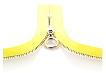 2 pz 3# Cerniera in metallo 15/20/30/40cm Chiusure lampo per borse porta abiti Accessori per cucire, Giallo, 30cm