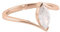 Wycian Verlobungsring Natur, Trauringe Rose Gold 14K Größe 56 (17.8) Moissanit Marquiseschliff Weiß Personalisiert Für Hochzeit