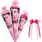 Schultüte - Barbie - 35-85 cm - Größe wählbar - Holzspitze wählbar - inkl. Bänder Schleife - Zuckertüte - Tüll - oder Filzabschluß - eckig/rund - klein & ..
