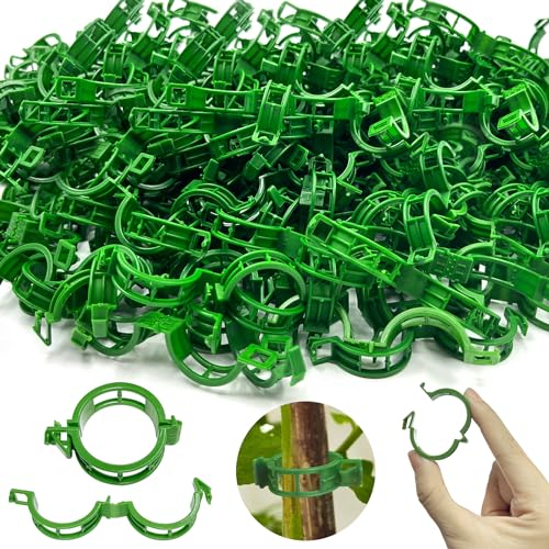 YeahBoom 250 Stück Pflanzenclips,Tomatenclips Verbinden,Kunststoff Tomatenclips,Pflanzenklammern,Ranken Clips,Pflanzen Sicherung,Tomatenclips Verbinden Pfeffer Gurke Reben Ideal,für Pflanzen Sicherung