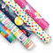 PAW - Geschenkpapier 200x70cm - 50 Rollen | Mix aus 5 Motiven | Fröhlich Papierrolle für Geburtstage, Hochzeiten, Babypartys, Partys und Geschenke - Farbenfrohe Muster