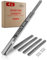 LouMaxx Kugelauszug 4er Set Schubladenschienen 27 mm Nut | 350mm Schienen Schublade | Schubladen Schienensystem mit Teilauszug