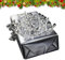 Rose Gold Silber Metallic-Geschenkpapier Recyceltes Geschenkpapier Präge-Geschenkpapier Xmas Geschenkpapier Rolle Geschenkpapier für Geburtstag Weihnachten Hochzeit Urlaub Blume (Silber)