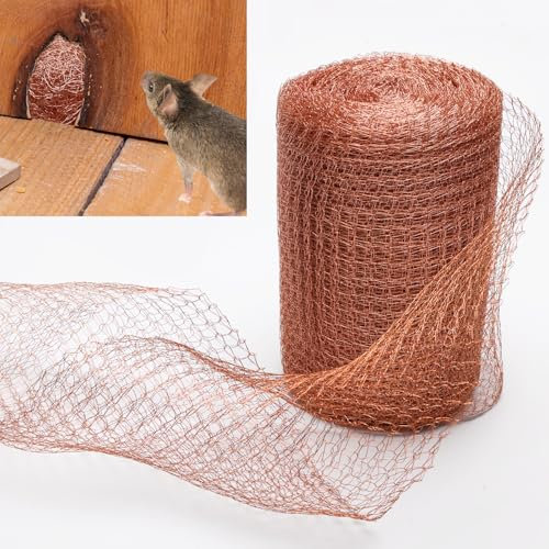 Hoedia 15M Copper Mesh Roll for Mice Rodent Repellent, 50 ft x 5 in,100% Copper Mesh Roll - Perfect for Hole Blocking, Gardening, Sturdy and Durable Copper Mesh Rodent Control