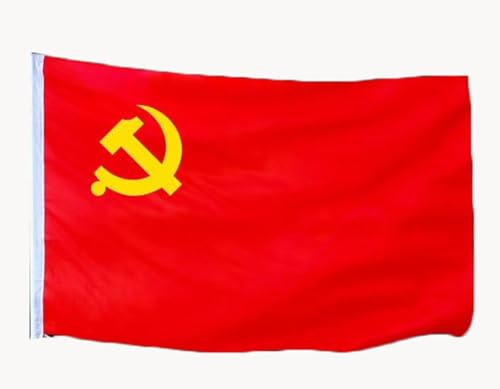 Bandiera URSS CCCP Partito Comunista Sovietico, 96 x 144 cm, Poliestere, Con Passante per Asta