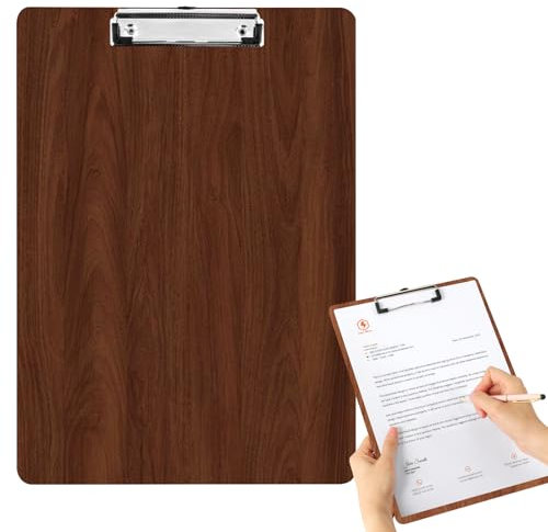 Holz Klemmbrett A4, Klemmbretter A4 mit Metallklemme Klemmbretter Schreibbrett aus Holz für Büro für die Arbeit Zeichnung Studie,Schreibplatte Klemmbrette für Büro