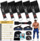 COFOF Resistance Bands Set with Handles, Exercise Bands Stackable up to 150lbs, Gym Bands with Workout Poster & Door Anchor & Ankle Straps for Fitness, Strength, Yoga, Home Gym Equipment for Men Women