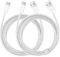 Cable USB C [ 2 unidades 1 M ] iPhone 16/15 Auto Cargador Cable Cable USB A a USB C trenzado compatible para iPhone 16/15, 16/15 Plus, 16/15 Pro, Pro max, cable de carga 16E, cable de carga AirPods 4