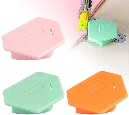 3 Stück Magnetische Nahtführung Saumhilfe, 6.7 X 4cm/2.63 X 1.57in Magnetische Nahtführung mit Skala, Magnetisches Säumen Werkzeug, Magnetic Seam Guide Platz, für Verschiedene Modelle von Nähmaschinen