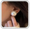 Sttiafay Boho Große Perlenohrringe Runde Perlen Ohrstecker Weiße Perle Große Ohrringe Hochzeit Perle Braut Ohrringe Minimalistische Halbe Perle Ohrringe Schmuck Für Frauen