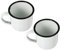 Kisangel 2pcs Retro Enamel Mugs Vintage Thick Cups for Breakfast Toddlers Hot Drinks Ergonomic Design for Home Office Use
