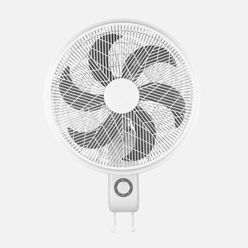 ABRILA - Ventilador de Pared Amici 75W | 3 Velocidades y 6 Aspas | Oscilante y Orientable | Diseño Compacto | 65x52x30 cm