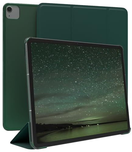 EAZY CASE - Funda para iPad Air de 13 M4 (2026) Funda Smart Cover Tablet Case Smartcase para colocar de pie Funda con función de atril Sleep Wake Up Funda de piel sintética Verde