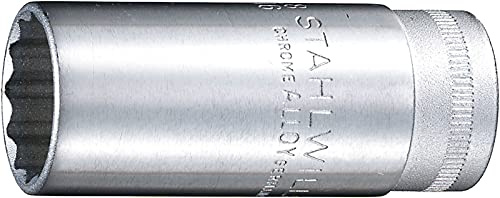 STAHLWILLE Nr. 46 Steckschlüsseleinsatz Schlüsselweite 17 mm L.65 mm AS-drive, HPQ®-Hochleistungsstahl, verchromt