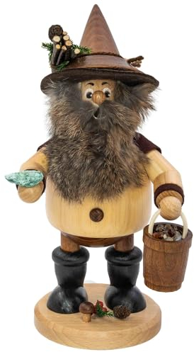 Räuchermännchen Waldwichtel Erzsammler, natur - 25cm - Original Erzgebirge Räuchermann - Drechselwerkstatt Uhlig