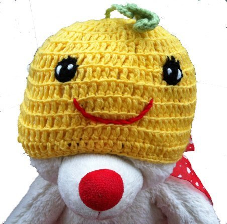 LadyMYP©Handgemachte Strickmütze, Babymütze, Kindermütze, Hüte, 100% Wolle, Mütze Kürbis
