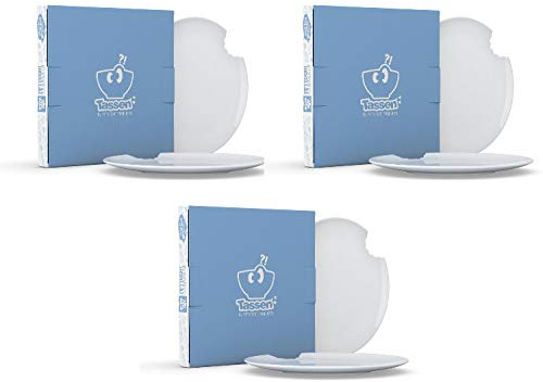 Fiftyeight Kuchenteller mit Biss - 6er Set - 20 cm, weiß