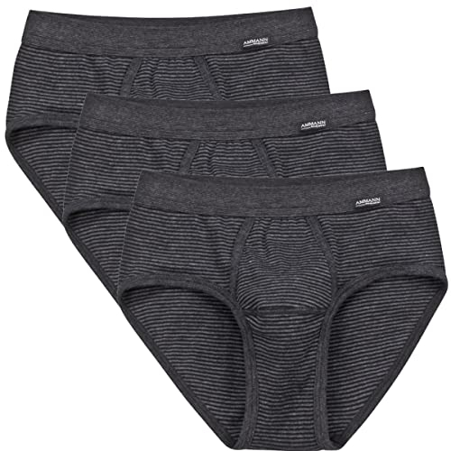 Ammann - Jeans - Slip Unterhose mit Eingriff - 3er Pack (6 Anthrazit)