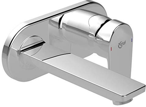 Ideal Standard A6554AA Parte Esterna Miscelatore Parete Ceramix New, Cromo, bocca da 19 cm