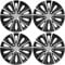 Versaco Car Wheel Trims RAPIDENCBS15 - Black/Silver 15 Inch 10-Spoke - Boxed Set of 4 Hubcaps - Includes Fittings/Instructions