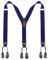 Kajeer Herren Schaltflächen Hosenträger Breit Elastisch - 35mm Y Form Längenverstellbar Hosenträgers (Navy Blau)