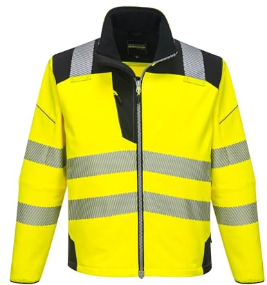 Portwest PW3 Warnschutz-Softshelljacke, Größe: XL, Farbe: Gelb/Schwarz, T402YBRXL