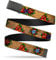 Buckle-Down Herren Web Belt Tattoo Johnny Stars 1.5 Gürtel, Mehrfarbig, 4 cm Breit / 42 cm Hosen Größe