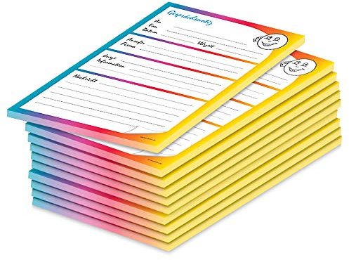 PRICARO Telefonnotizblock, A5 ungelocht, bunt, 10 Stück