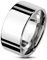 Bungsa 60 (19.1) Herren-Ring BREIT silber Edelstahl massiv breiter Band-Ring breite Ringe Männer
