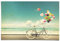 REINDERS Poster, Luftballon Fahrrad, Schlafzimmer, Poster, Wanddeko, Room Decor, 150 gr. glänzend Bilderdruckpapier, Blau, 61x91,5cm