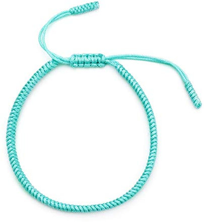 ZHOUBA Pulsera trenzada de cuerda hecha a mano para regalo de joyería de moda, unisex, color azul cielo